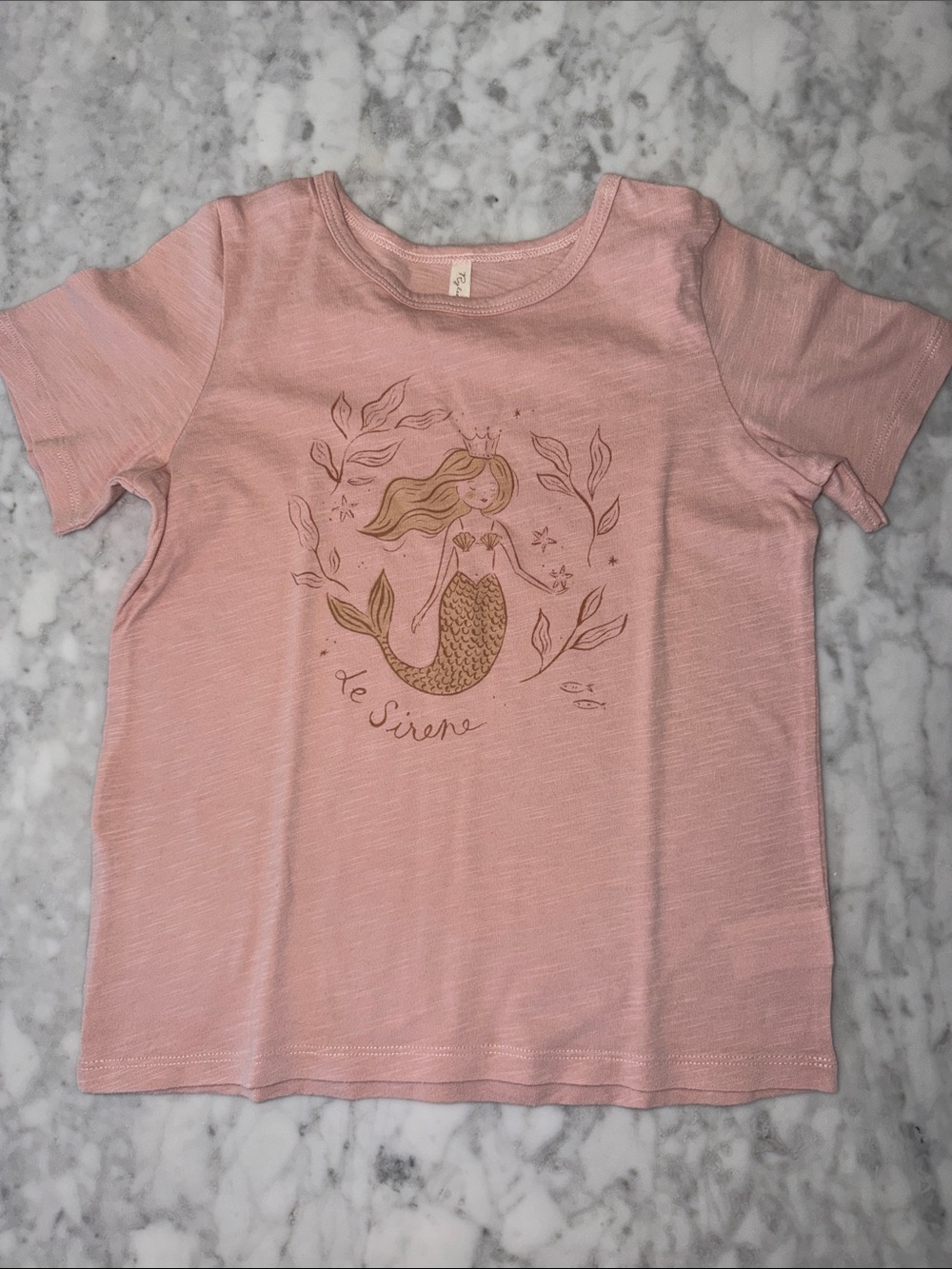 Rylee + Cru Pink Mermaid Graphic Tee 4/5
